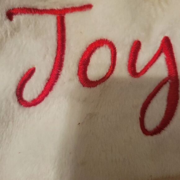 Joy Christmas Stocking Red White Puppy Labrador Dogs 18” - Picture 7 of 12